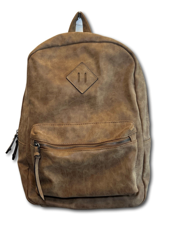 American Eagle Handbags - American Eagle Outfitters Brown Faux Leather Backpack Bag Vintage Y2K
